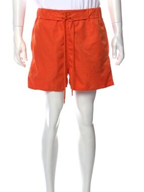 Louis Vuitton Orange Logo-Embossed Swim Trunks size M